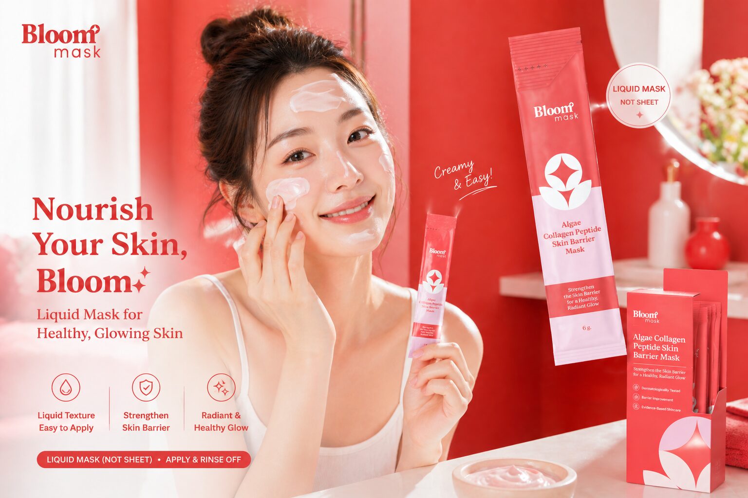 Bloom Mask — Nourish Your Skin, Bloom. Liquid Mask สำหรับผิวสุขภาพดี เปล่งประกาย